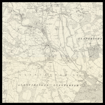Eine alte Ordnance-Survey-Karte von Cwmbran