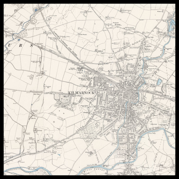 Une ancienne carte Ordnance Survey de Kilmarnock