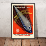 Boston - Providence Reiseposter: Präsentiert den Comet Train 