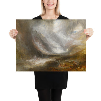 Vallée d'Aoste : Tempête de neige, avalanche et orage par Turner, 1836 