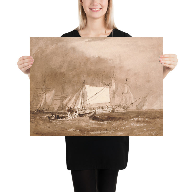 Scena di spedizione, con pescatori di Turner, 1815 