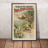 Paris Travel Poster: Chemin de Fer d’Orléans to Sceaux & Limours by Imp. F. Champenois, 1892
