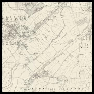 Una vecchia mappa Ordnance Survey di Beeston