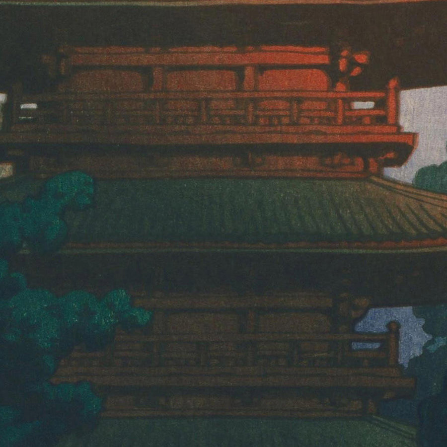 Pagoda del Tempio Honmon, Ikegami di Hasui Kawase, 1935 