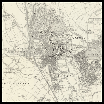 An old Ordnance Survey map of Oxford