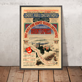 Locandina di viaggio dell'Orient Express: Londra-Parigi-Costantinopoli, 1888 