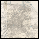 Personalisierte alte Karte von Edinburgh 
