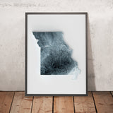 Missouri Topographic 3D Relief Map