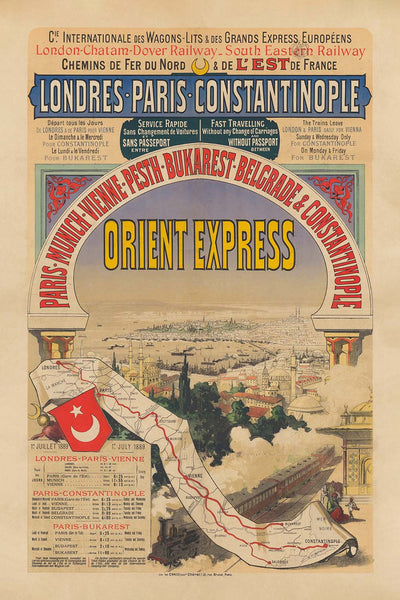 Orient Express Travel Poster by Imprimerie Chaix, 1888