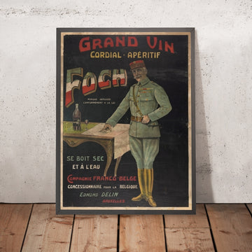 A framed image of Foch Vintage Aperitif Poster, 1920
