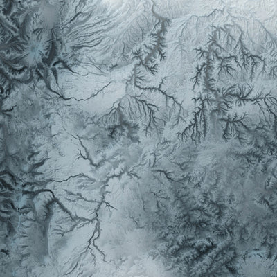 Carte topographique 3D en relief de l'Oregon 