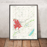Old Map of Grand Island, Nebraska by USGS, 1962 – Platte River & Municipal Airport