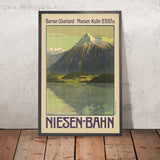 Niesen-Reiseposter: Niesen-Bahn von Anton Reckziegel, 1910 