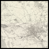 Mapa antiguo personalizado de Newcastle-under-Lyme 