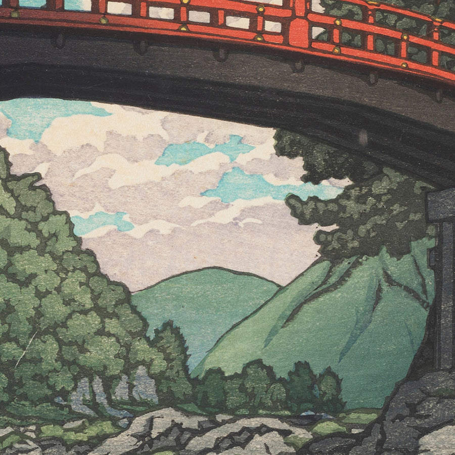 Ponte Kamibashi a Nikko (Ponte Sacro) di Hasui Kawase 1935 