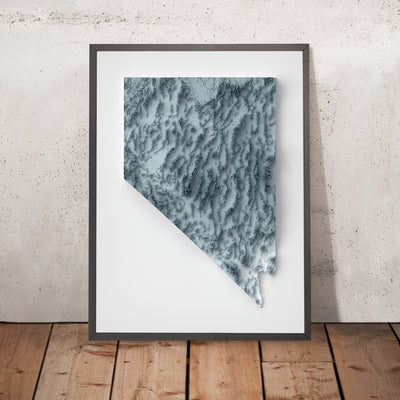 Nevada Topographic 3D Relief Map