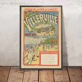 Póster de viaje de Villerville: Chemin de Fer de l’Ouest por Imp. Camis, 1890 