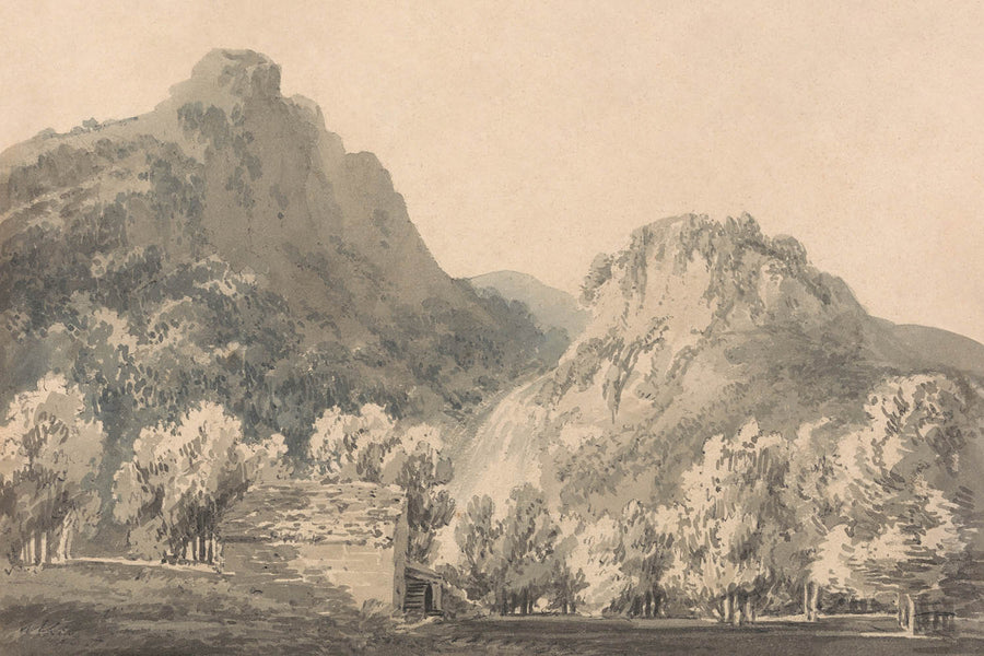 Cascata di Lodore, Cumberland di Turner, 1800 