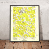 Old Map of Exeter, New Hampshire by USGS, 1950 – Stratham, Great Bay & Lamprey River