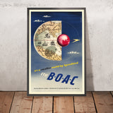 Speedbird BOAC Travel Poster: It’s a Small World, 1945
