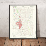 Old Map of Sheridan, Wyoming by USGS, 1968 – Big Horn Mountains & Goose Creek