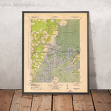 Old Map of Chincoteague, Virginia by USGS, 1943 – Wallops Island, Assateague Cove & Chincoteague Bay