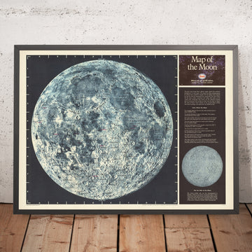 Old Map of the Moon, 1969: color photomosaic, shaded relief, far-side inset