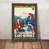 Affiche de voyage Eaux-Bonnes par M. Colas, 1930 