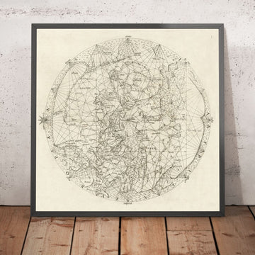 Carte du monde médiévale centrée sur Jérusalem par Vesconte, 1611 : Mappa Mundi Portolan 