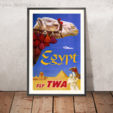 Egypt Travel Poster: Fly TWA by David Klein, 1960