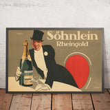 Söhnlein Rheingold Vintage Champagne Poster by Stephan Krotowski, 1914