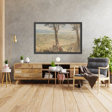 A framed image of Rome from Monte Mario by Turner, 1818