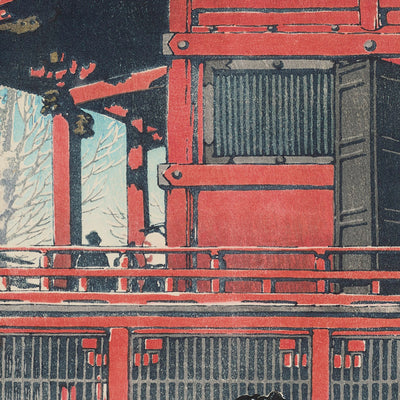 Asakusa Kannon Temple after the Snow, Tokyo by Hasui Kawase 1935