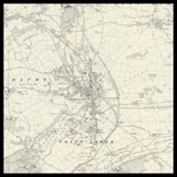 Mappa antica personalizzata di Bridgend 