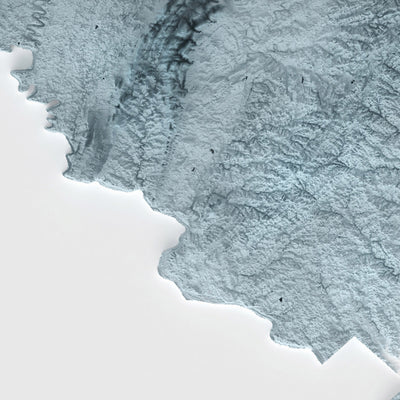Maryland Topographic 3D Relief Map