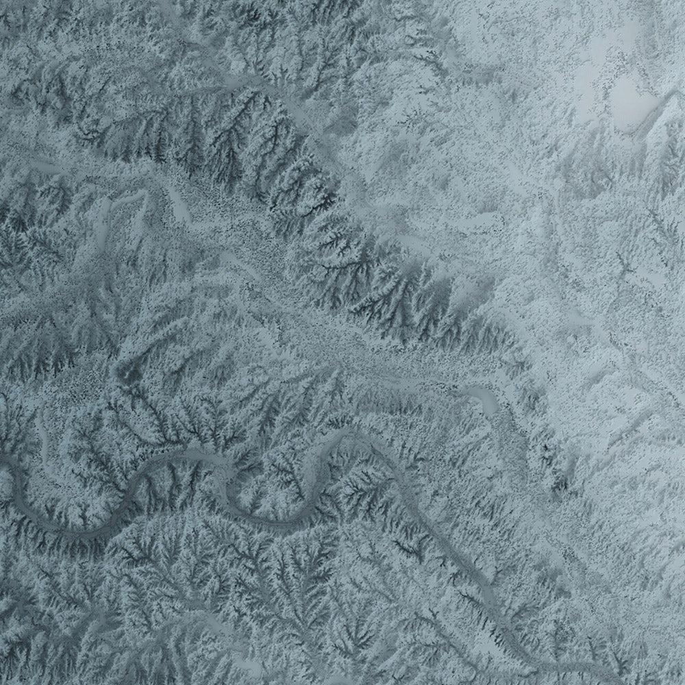 Oklahoma topografische 3D-Reliefkarte 