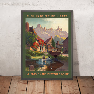 A framed image of 
