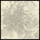 Mapa antiguo personalizado de Norwich 