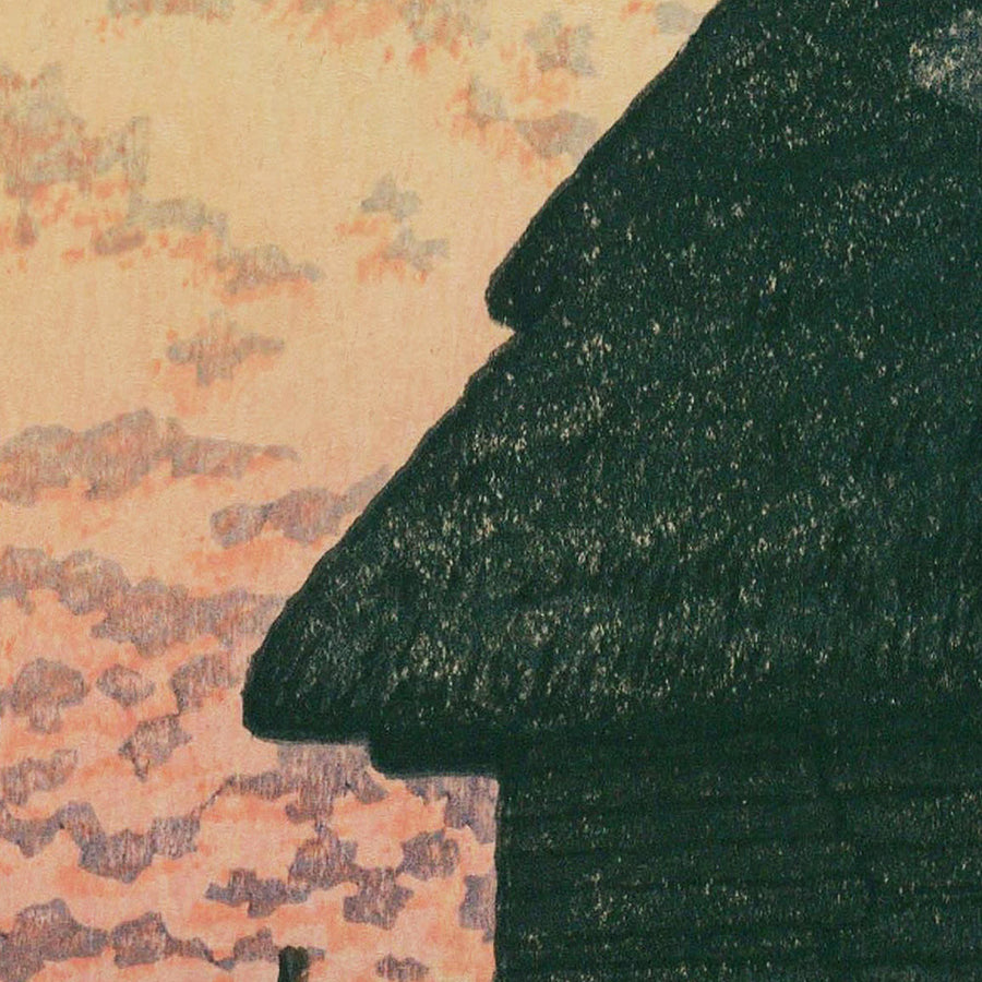 Sonnenuntergang bei Morigaseki von Hasui Kawase, 1935 