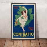 Contratto Vintage Vermouth Poster by Leonetto Cappiello, 1925