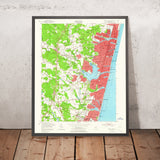 Old Map of Asbury Park, New Jersey by USGS, 1954 – Ocean Grove, Sea Girt & Spring Lake
