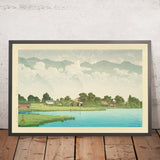 Kizaki Lake in Shinshu by Hasui Kawase 1935
