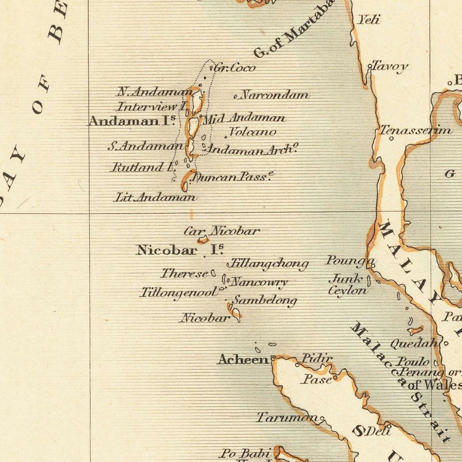 Mappa antica delle isole dell&