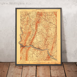 Old Map of Harpers Ferry, West Virginia by USGS, 1910 – Antietam, Potomac & Shenandoah Rivers