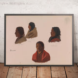 Studies of Indian Chiefs Made at Fort Laramie by Albert Bierstadt, 1859