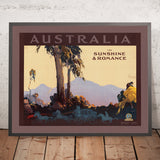Australia Travel Poster: For Sunshine & Romance by James Northfield, 1936