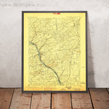 Old Map of Lambertville, New Jersey by USGS, 1894 – New Hope, Delaware River & Trenton