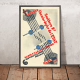 Reiseplakat London nach Paris per Bahn & Schiff von Roger de Valerio, 1930 