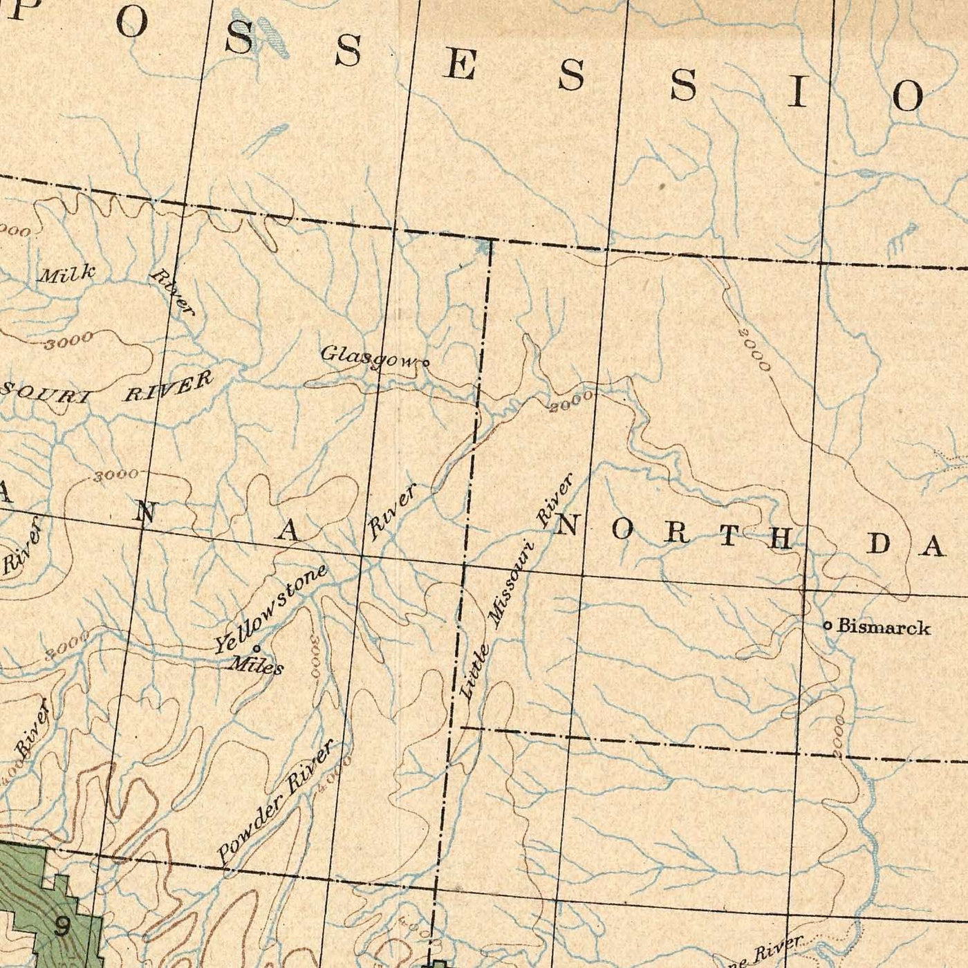 Old Map of Forests & National Parks in the Western USA by USGS, 1900: Yellowstone, Sierra Nevada, Etc.