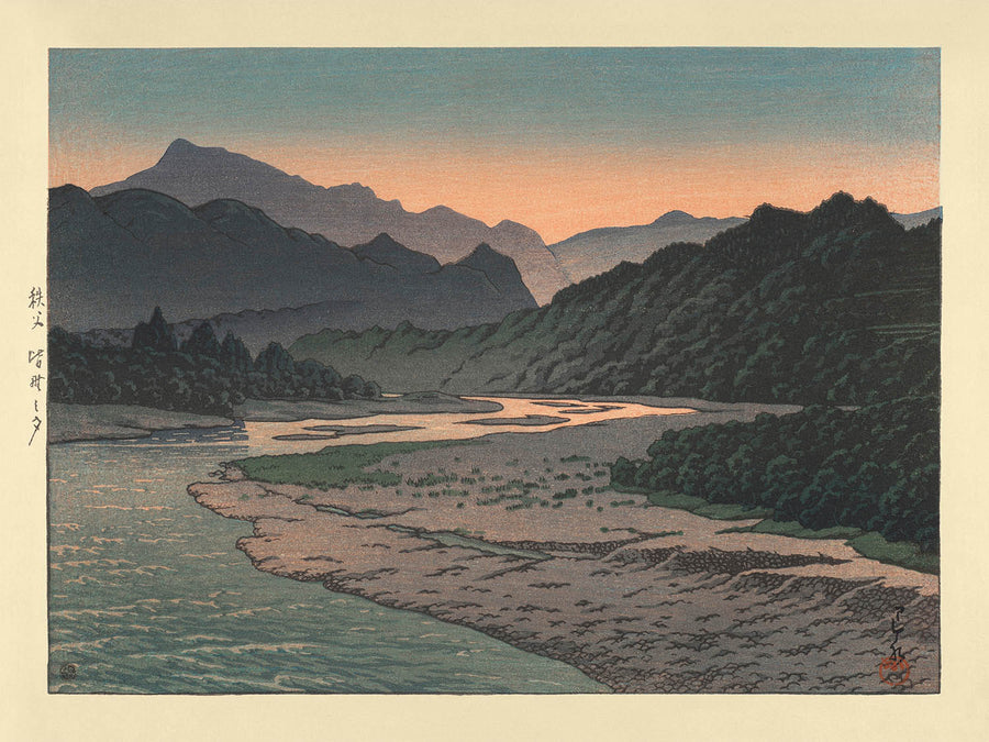Sera a Minano, Chichibu di Hasui Kawase, 1935 